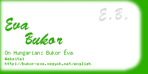 eva bukor business card